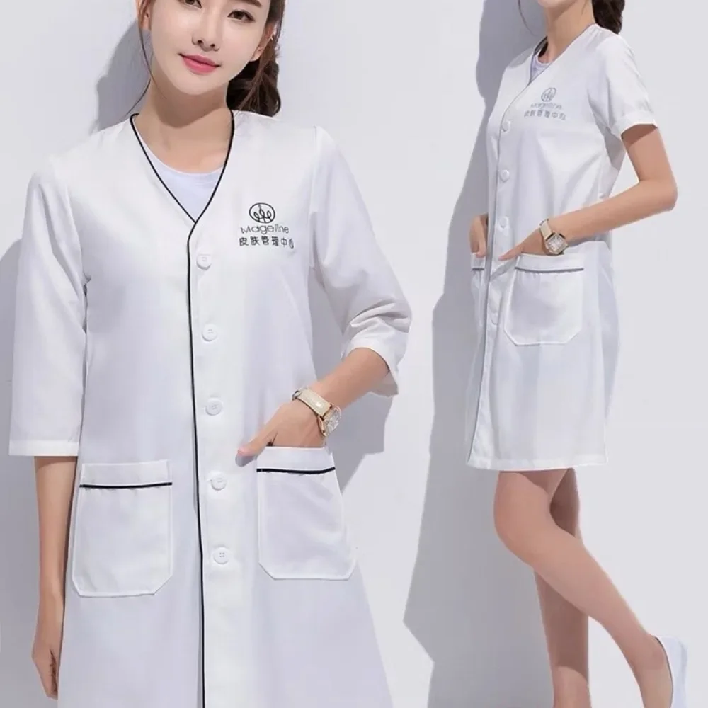 Medical Lab Coat - Custom Logo beauty uniform beautician Skin