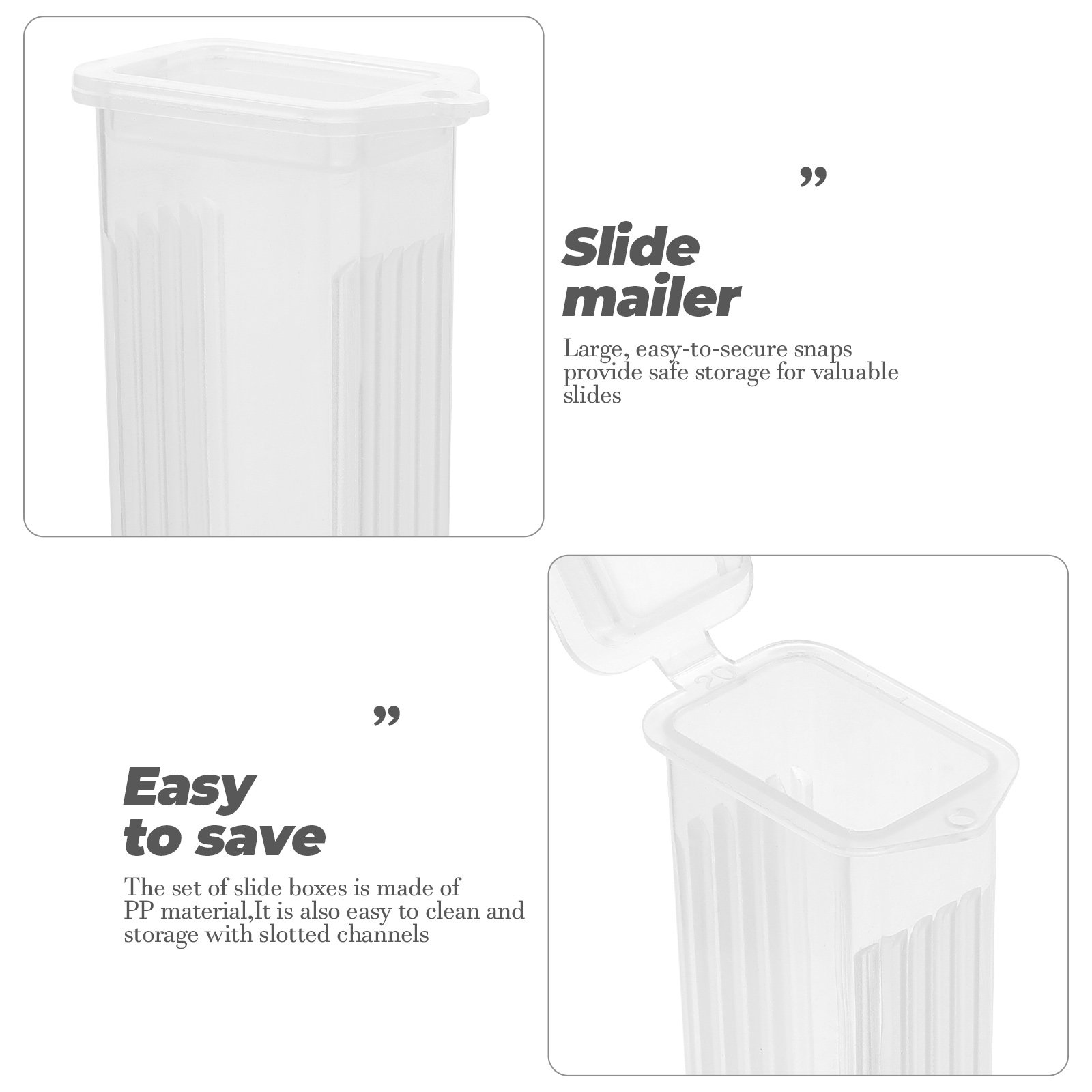 10Pcs Slide Boxes PP Material  - đánh giá và giá Pathology Slide Storage