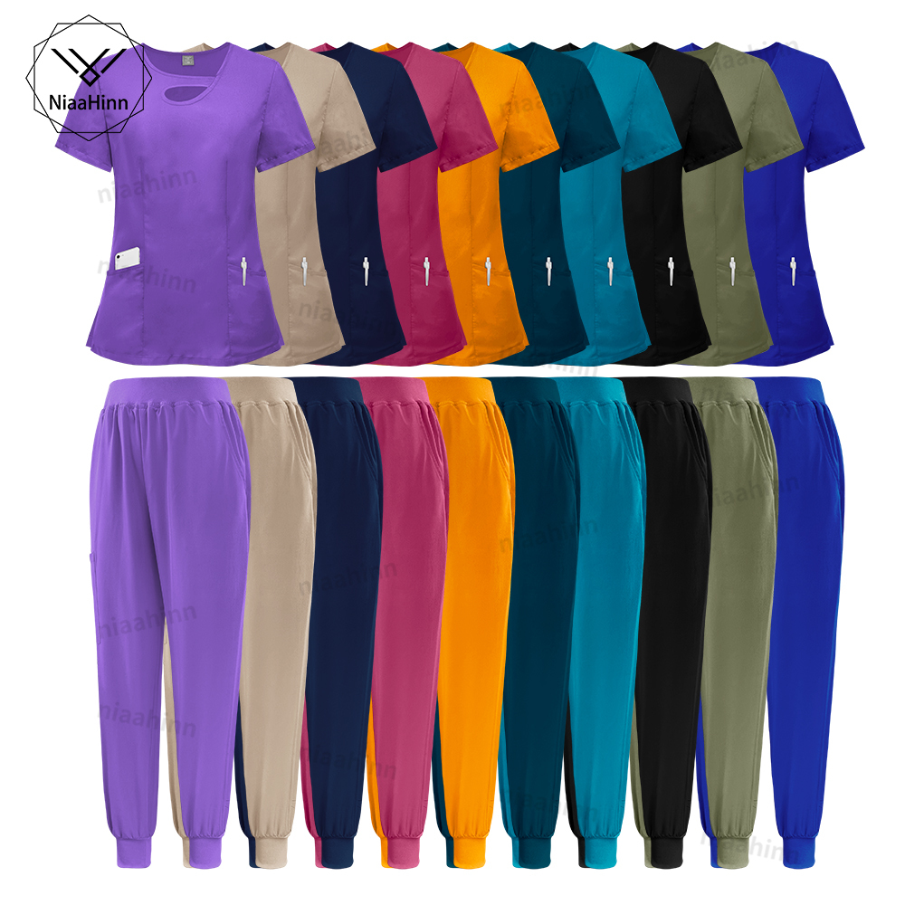 Multicolour Elastic Scrubs Sui - đánh giá và giá Medical Lab Gown