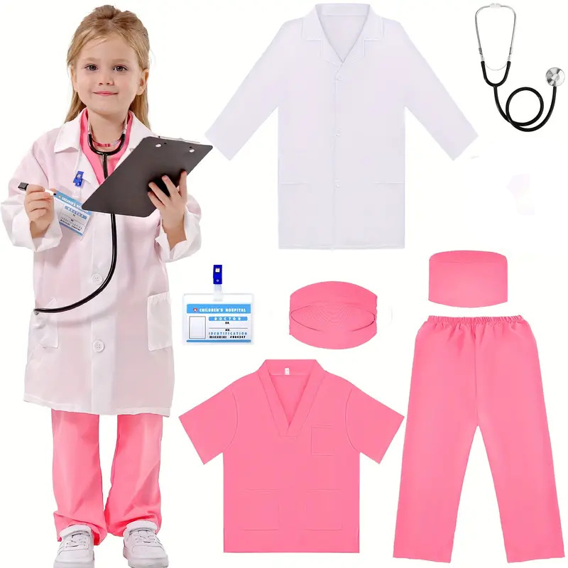 7PCS Kids Doctor Nurse Cosplay - đánh giá và giá Medical Lab Coat