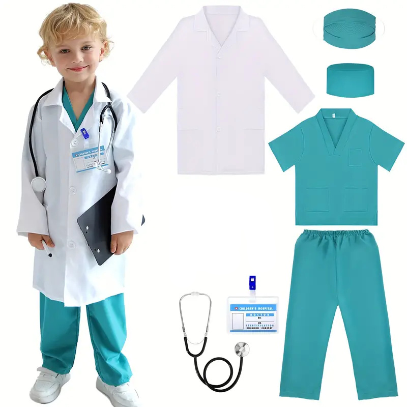7PCS Kids Doctor Nurse Cosplay - đánh giá và giá Medical Lab Coat