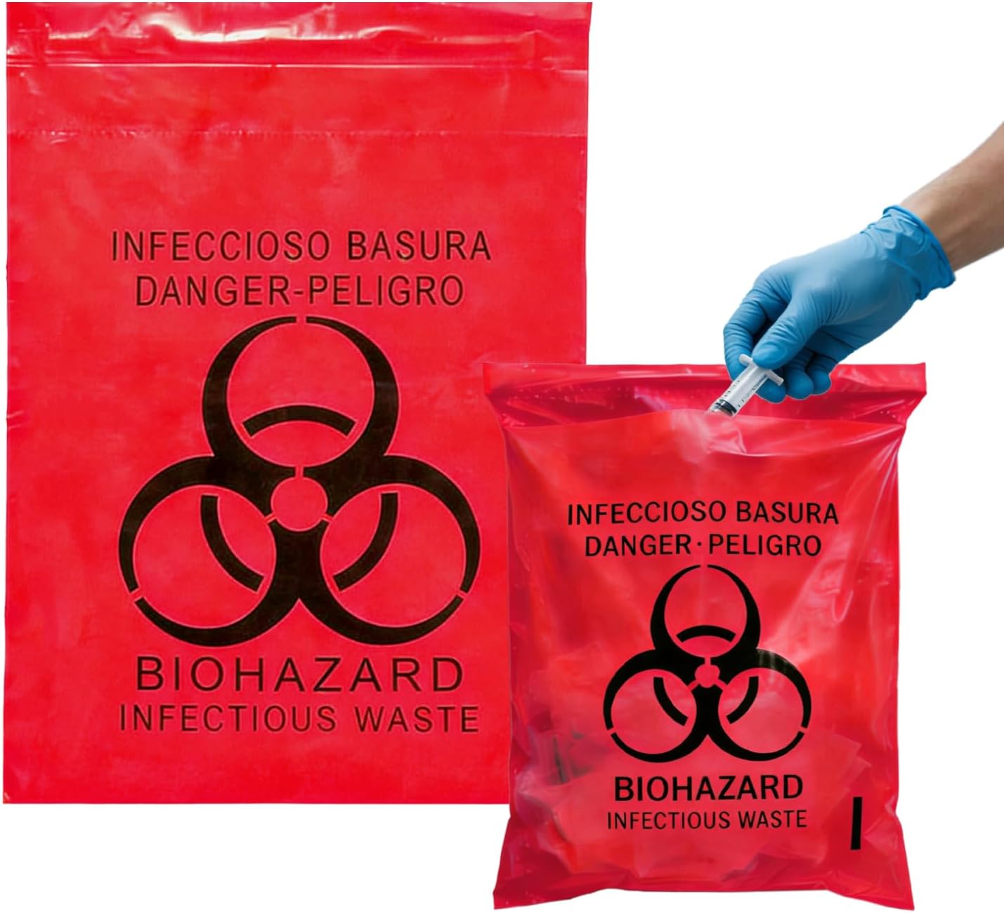 100pcs 9x13in Stick-On Red Bio - đánh giá và giá Medical Label
