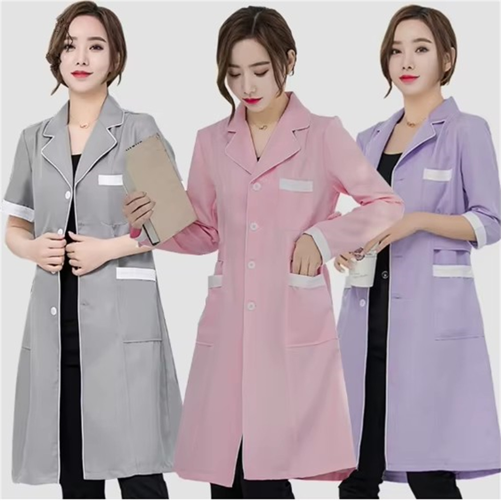High grade gray solid color sl - đánh giá và giá Medical Lab Coat