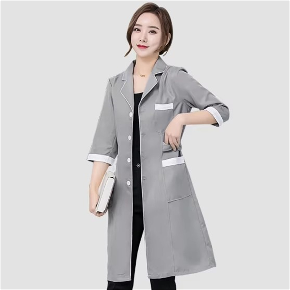 High grade gray solid color sl - đánh giá và giá Medical Lab Coat
