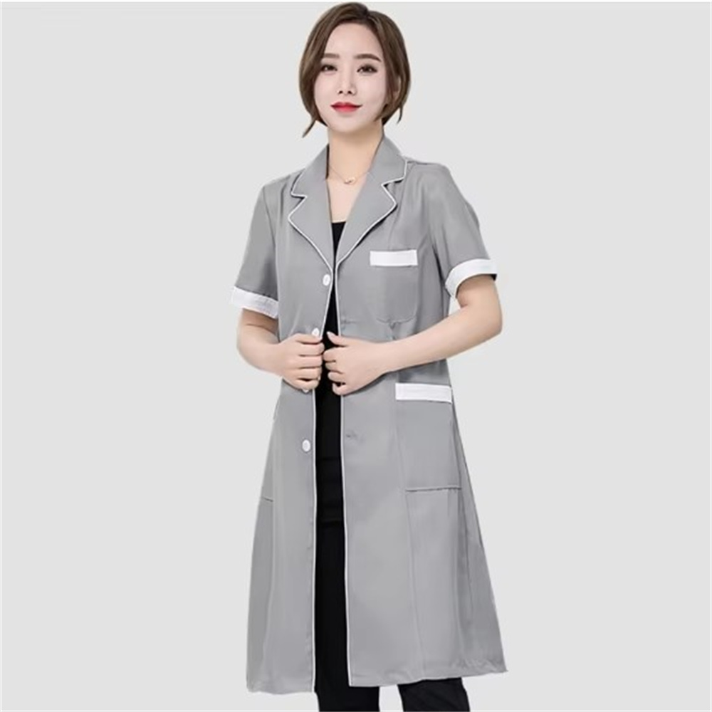High grade gray solid color sl - đánh giá và giá Medical Lab Coat