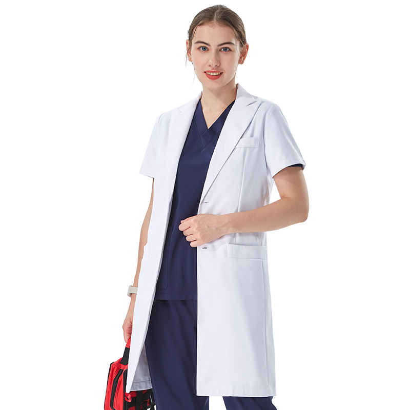 Thoughtful Lapel Collar White  - đánh giá và giá Medical Lab Coat