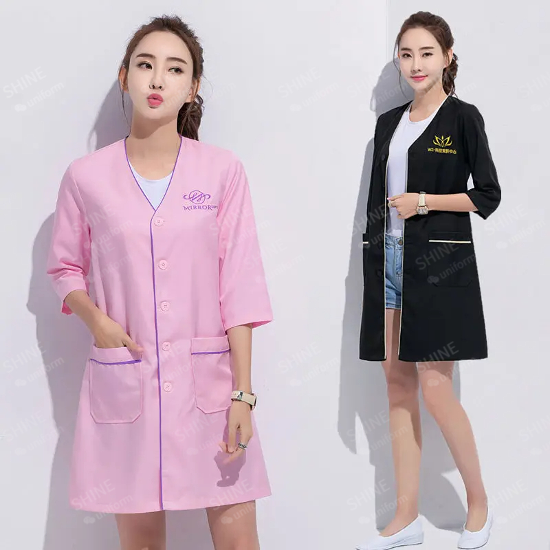 beauty uniform beautician Cust - đánh giá và giá Medical Lab Coat